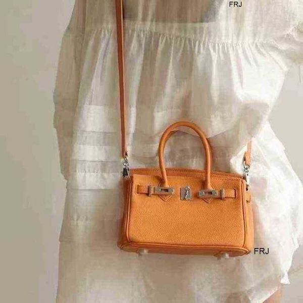 

designer bags birkin herme handbags haitangjia 2023 new mini cowhide platinum bag lychee pattern leather womens