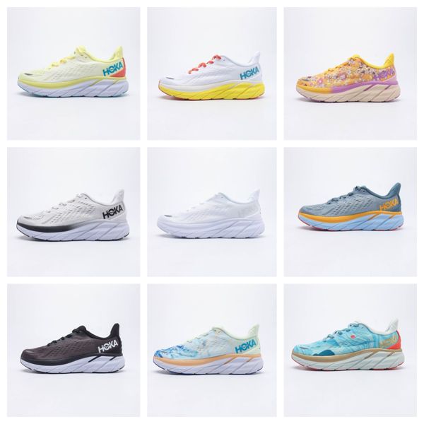 

new designer casual shoes hoka one bondi 8 mens sneaker black white lilac marble shell coral peach parfait goblin blue summer song luxury me