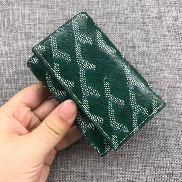 

card holder wallet keychain key wallet fashion wallet designer wallet mini wallet keychain mini bag y-word logo goya leather clutch bag, Brown;gray