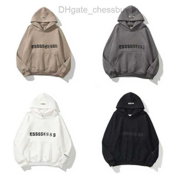 

men's essss sweatshirts luxury jackets hoodies men women chest letter pullover hoodie hooded sweater loose casual sweatshirt couple co, Black;brown