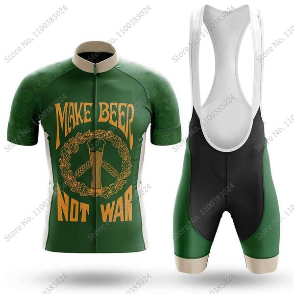 

designer 2023 beer cycling jerseys sets green clothing summer road bike shirts suit bicycle bib shorts mtb ropa maillot, Black;red