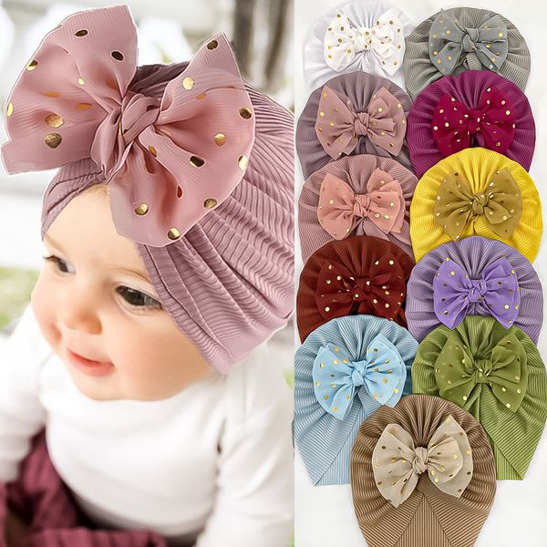 

kids baby hat soft warm cable bow knot cap knit beanie toddler girl fall winter hats, Yellow