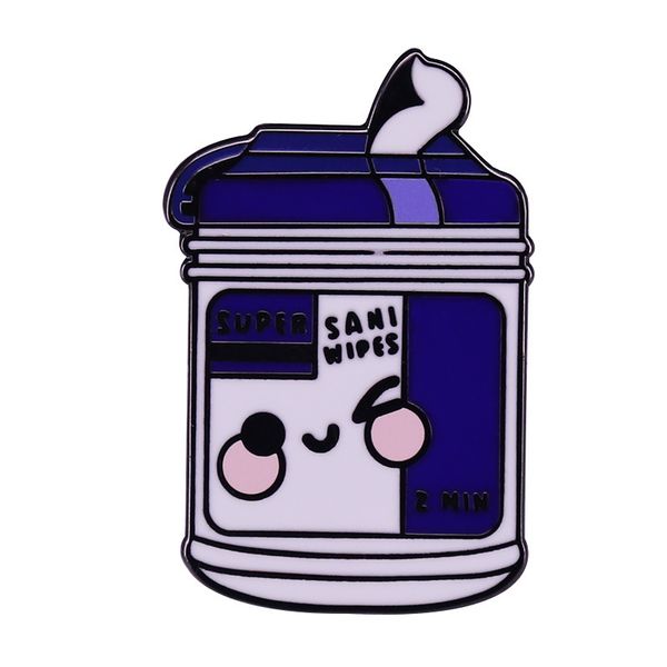 

funny food cartoon brooch metal enamel lapel badge collect denim jacket backpack pin decoration given friends and fans gifts, Blue