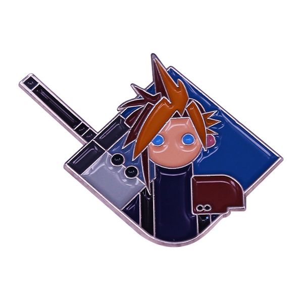 

interesting hero character cartoon brooch metal enamel lapel badge collect denim jacket backpack pin given friends and fans gift, Blue