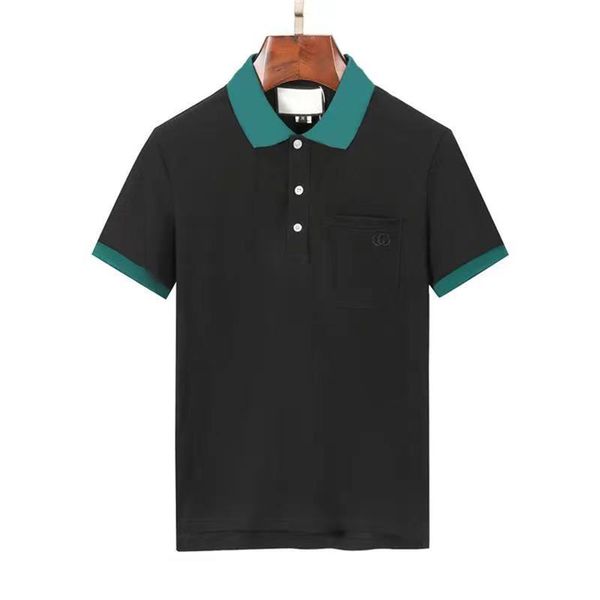 

designer embroidered men's stylist breathable polo shirts luxury men clothes short sleeve fashion casual men's summer t shirt many, White;black