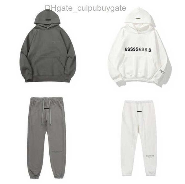 

men's fashion luxury essentials sweatshirts tracksuits letter hoodies men women sportswear hooded pant coat sweater casual pullover ho, Gray