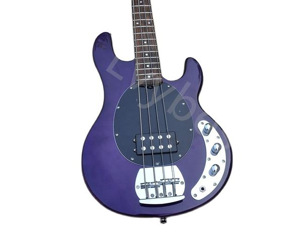 

lvypurple body 4 strings electric bass guitar rosewood fingerboard chrome hardware provide customized service