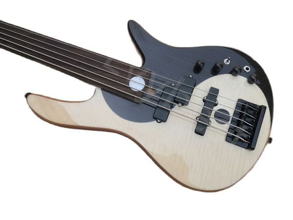 

lvy5 strings ash body electric bass guitar with fretless black hardware offer customized