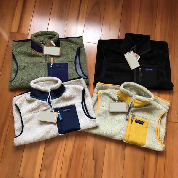 

vest gilet designer parkas patagonias vestes veste en molleton d'agne, Black;white