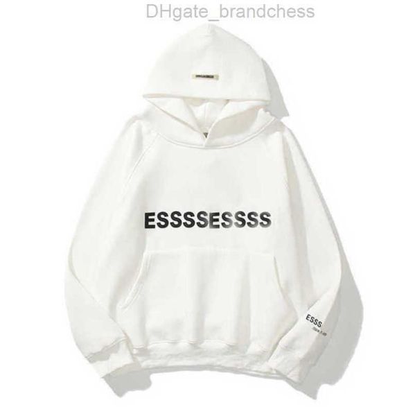 

men's luxury sweatshirts jackets esss hoodies men women chest letter pullover hoodie hooded sweater loose casual sweatshirt couple coa, Black