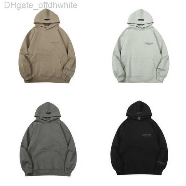 

men's luxury essss sweatshirts jackets hoodies men women chest letter pullover hooded hip hop loose sweatshirt sweater casual couple c, Black;brown