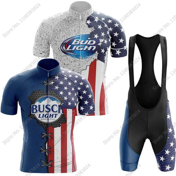 

designer 2023 american style beer cycling jerseys sets summer usa cycling clothing road bike shirts suit bicycle bib shorts mtb ropa, Black;red