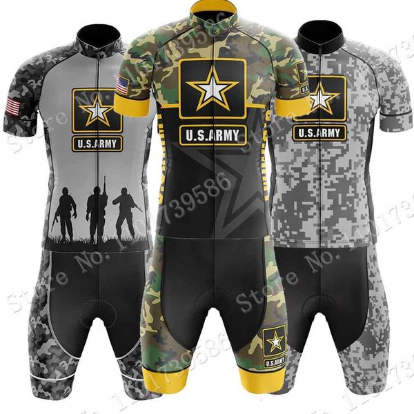 

designer suit army camoflage 2022 usa cycling clothing jerseys sets mens summer road bike shirts bicycle bib shorts mtb wear ropa ciclismo, Black;red