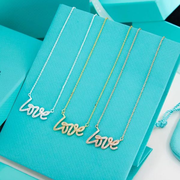 

new love necklace fashion designer women pendant girl holiday gift factory, Silver