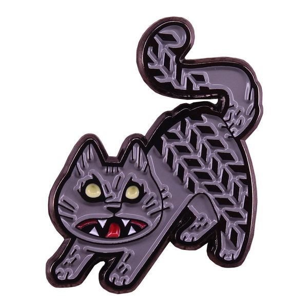 

various cute little milk cat cartoon brooch metal enamel lapel badge collect denim jacket backpack pin children fashion gifts, Blue