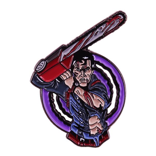 

terror film cartoon brooch originality lapel metal enamel badge collect denim jacket backpack pin given friends and fans gifts halloween acc, Blue
