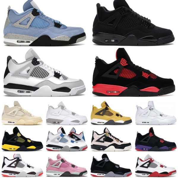 

2023 new 4 4s mens basketball shoes sneakers midnight navy violet ore cool grey starfish university blue oreo bred black cat dark mocha wome