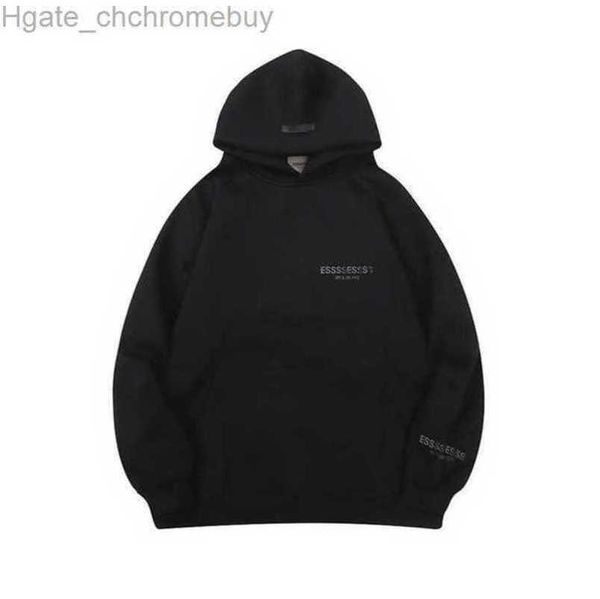 

men's sweatshirts luxury esss jackets hoodies men women chest letter pullover hooded hip hop loose sweatshirt sweater casual couple co, Black