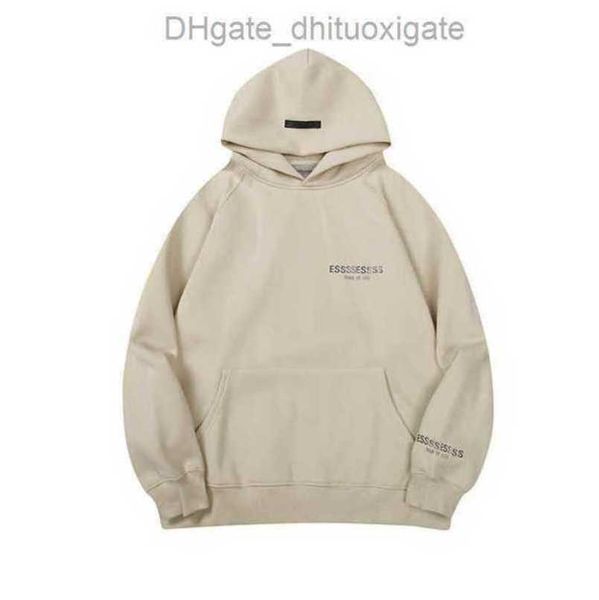 

men's sweatshirts esss luxury jackets hoodies men women chest letter hoodie hooded loose sweater casual sweatshirt couple coat jacket, Black