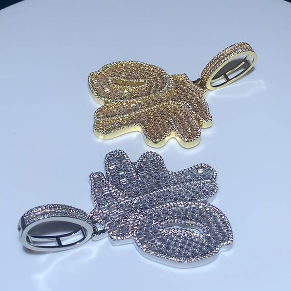 

mens cool necklace gold silver colors bling cz baguette letter pendant necklace with 3mm 24inch rope chain necklace nice gift