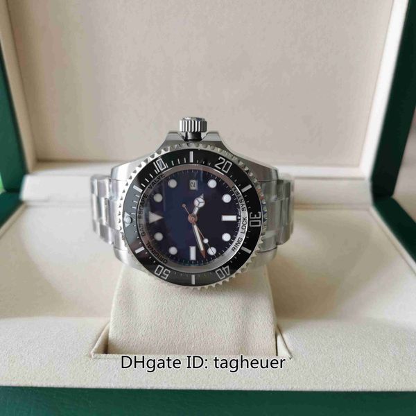 

with box papers mens watch bp factory 44mm sea-dweller116660 d-blue ceramic bezel luminova asia 2813 movement mechanical automatic men', Slivery;brown