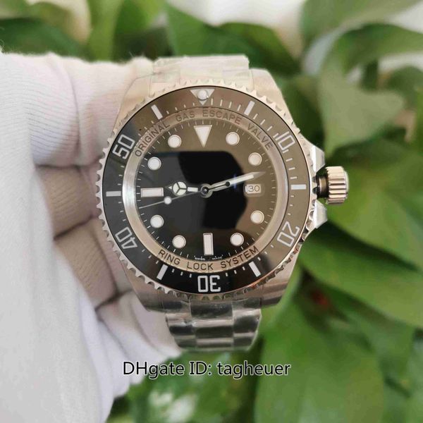 

bp factory mens watch 44mm sea-dweller 116660 126660 black ceramic waterproof luminova watches asia 2813 2836 3135 movement mechanical autom, Slivery;brown