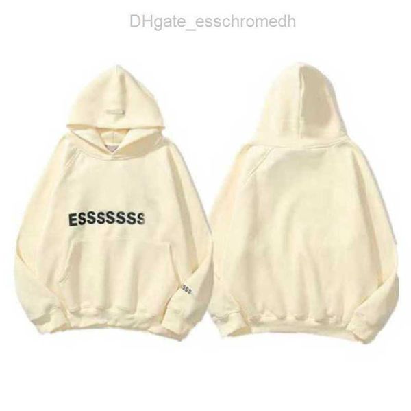 

men's luxury sweatshirts essen jackets esss hoodies men women chest letter pullover hoodie hooded loose sweater casual sweatshirt coup, Black
