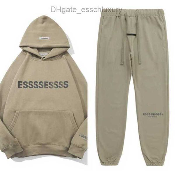 

essen fashion luxury sweatshirts men's tracksuits letter hoodies men women sportswear hooded pant coat sweater casual pullover couple, Gray