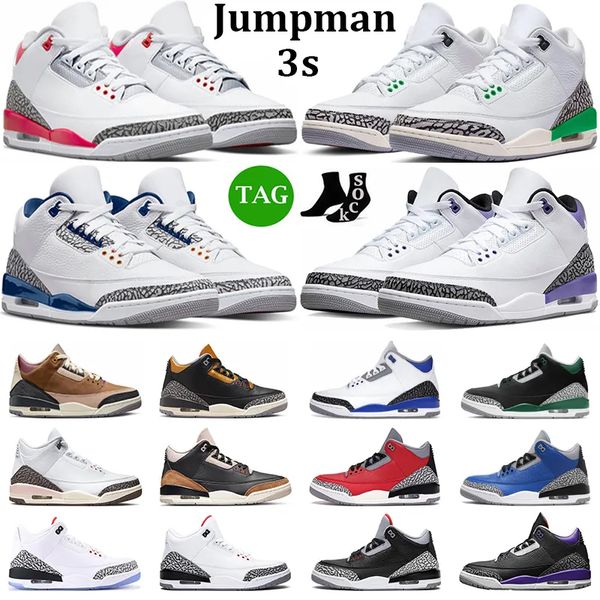 

new designer jumpman 3 basketball shoes men women 3s fire red wizards lucky green racer blue archaeo brown dark iris unc mens trainers outdo