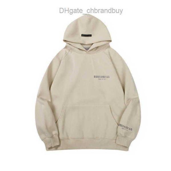 

esssss men's luxury sweatshirts jackets hoodies men women chest letter pullover hooded hip hop loose sweatshirt sweater casual couple, Black