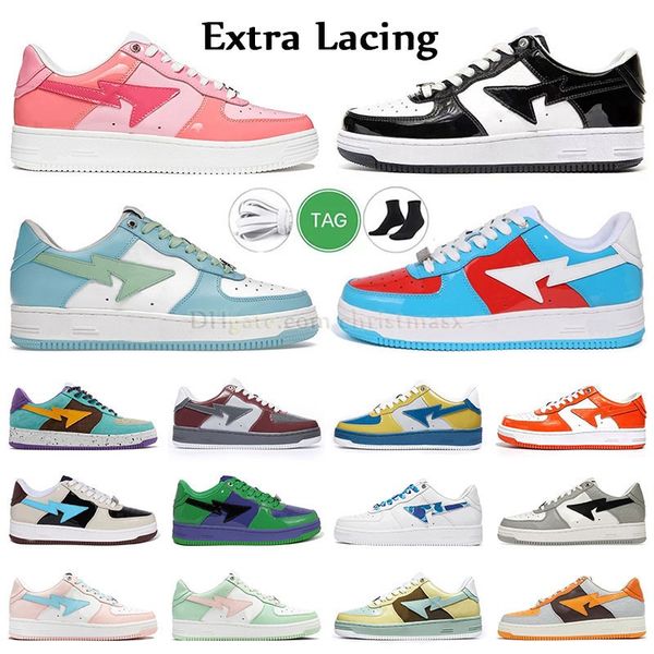 

sk8 low baped designer running shoes mens womens casual shoe lows black green camo combo pink plate-forme luxury trainers sports sneakers