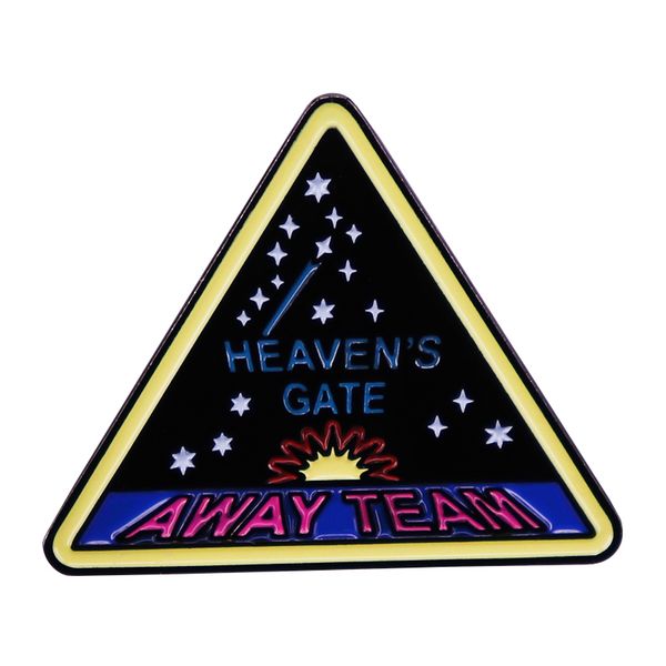 

heaven gate away team enamel pin brooch badges, Blue