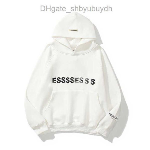

men's sweatshirts esssss luxury jackets hoodies men women chest letter pullover hoodie hooded loose sweater casual sweatshirt couple c, Black