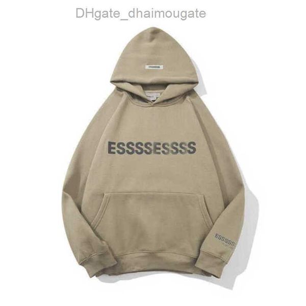 

sweatshirts men's fashion luxury essss ential tracksuits letter hoodies men women sportswear hooded pant coat sweater casual couple ho, Gray