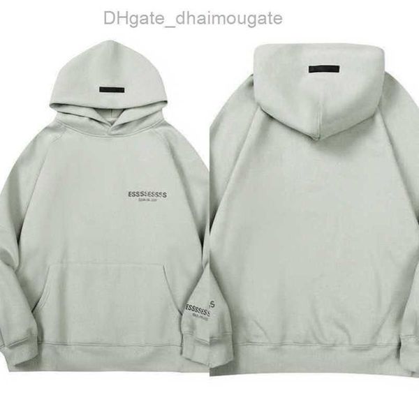 

luxury men's essss ential sweatshirts jackets hoodies men women chest letter hooded hip hop loose sweatshirt sweater casual couple coa, Black