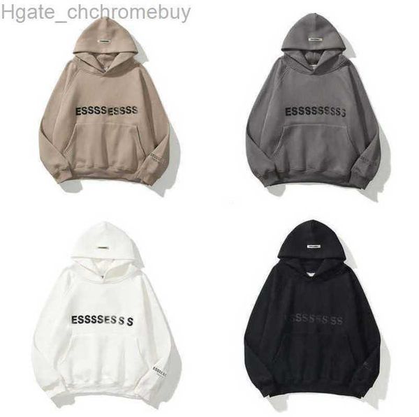 

sweatshirts luxury men's esss jackets hoodies men women chest letter pullover hoodie hooded sweater loose casual sweatshirt couple coa, Black