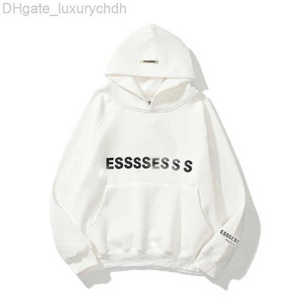 

luxury men's sweatshirts esss jackets hoodies men women chest letter pullover hoodie hooded loose sweater casual sweatshirt couple coa, Black;brown