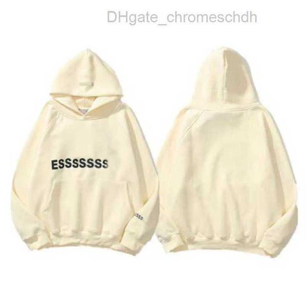 

luxury men's sweatshirts essss jackets hoodies men women chest letter pullover hoodie hooded loose sweater casual sweatshirt couple co, Black