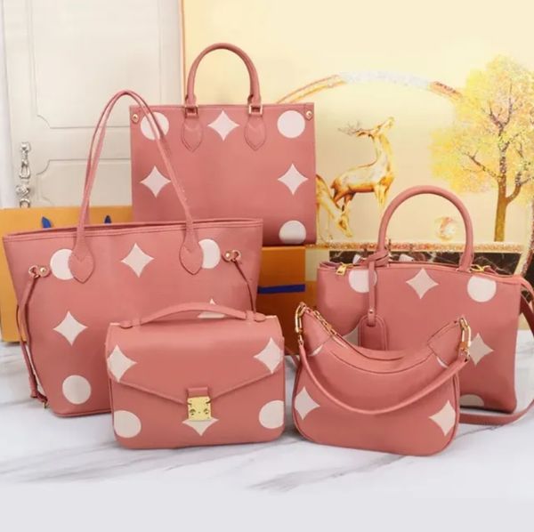 

7a pink shop bag designer tote bags women flap handbags croissant bag zipper wallet mini purse key pouch cowhide real genuine leather compos