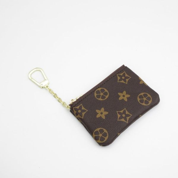 

2023 coin purses designer fashion womens mens ring credit card holder coin purse luxury mini wallet bag charm brown canvas bag, Red;black
