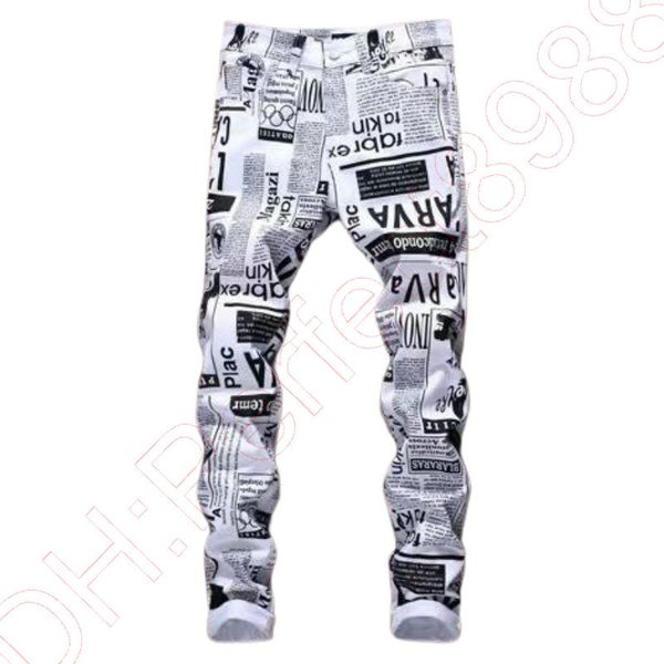 

new jeans chino pants pant men's trousers stretch close-fitting slacks washed straight skinny embroidery patchwork ripped mens trend br, Blue