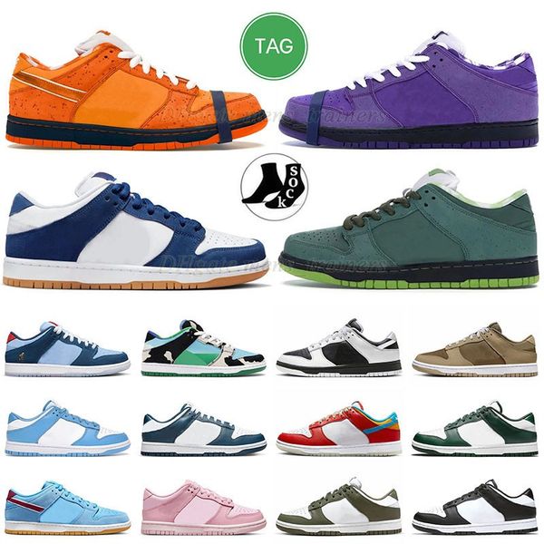 

fashion low orange lobster casual shoes mens womens pandas lows chunky dunkies triple pink la dodgers multicolor camo strange love velentine, Black