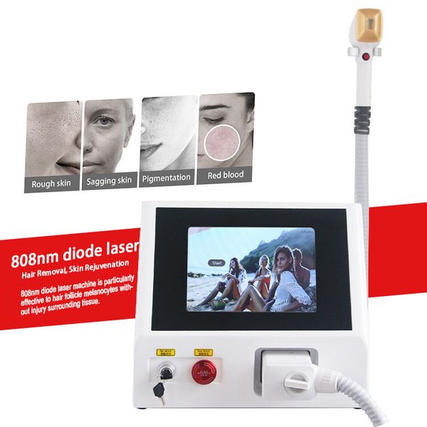

2023 808nm portable ice diode laser hair removal beauty machine for permanent painless hair removal for all color skin, Black