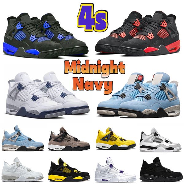 

designer 4 basketball shoes men women 4s military navy black cat red thunder game royal university blue white oreo fire red pure money mens