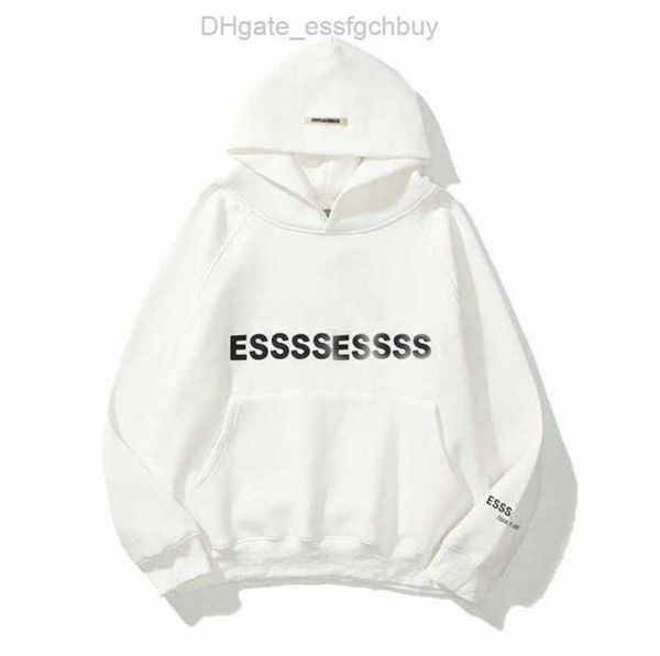 

essent luxury sweatshirts jackets men's esssss hoodies men women chest letter pullover hoodie hooded sweater loose casual sweatshirt c, Black