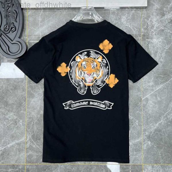 

fashion men's luxury t shirt brand short sleeve tees men women sanskri letter couple sweashir horseshoe flower polos cross tee tshirs, White;black