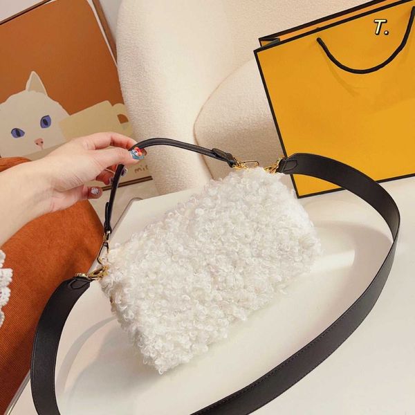 

evening bags autumn and winter 2023 colours trend new style plush curly hair armpit bag french stick women's one shoulder cross body po