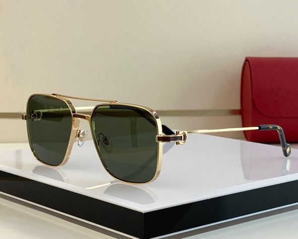 

gold metal green square sunglasses for men designer sunglasses sun glasses shades outdoor uv400 protection eyewear with box, White;black