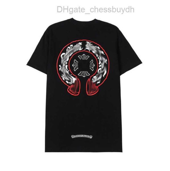

t shirt men's luxury fashion brand tees men women sanskrit letter sweatshirts short sleeve horseshoe designer couple t-shirts cross te, White;black