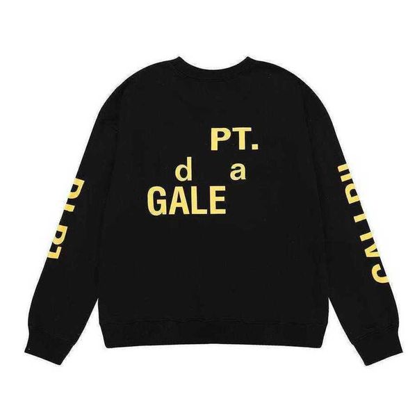 

fashion brand designer hoodies autumn galleryes depts letters printing loose casual men's and women's pullovers sweater, Black